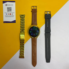 WATCH GOLD Smart Watch – Premium Round Dial with Spherical Glass & Wireless Charging