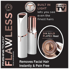 Rechargeable Flawless Facial Hair Remover with USB Cable — Smooth Skin Solution