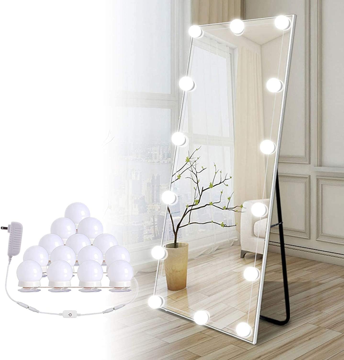 LED Vanity Mirror Lights | 3 Light Mode Led Bulbs for makeup Mirror Stand | 10 Bulbs