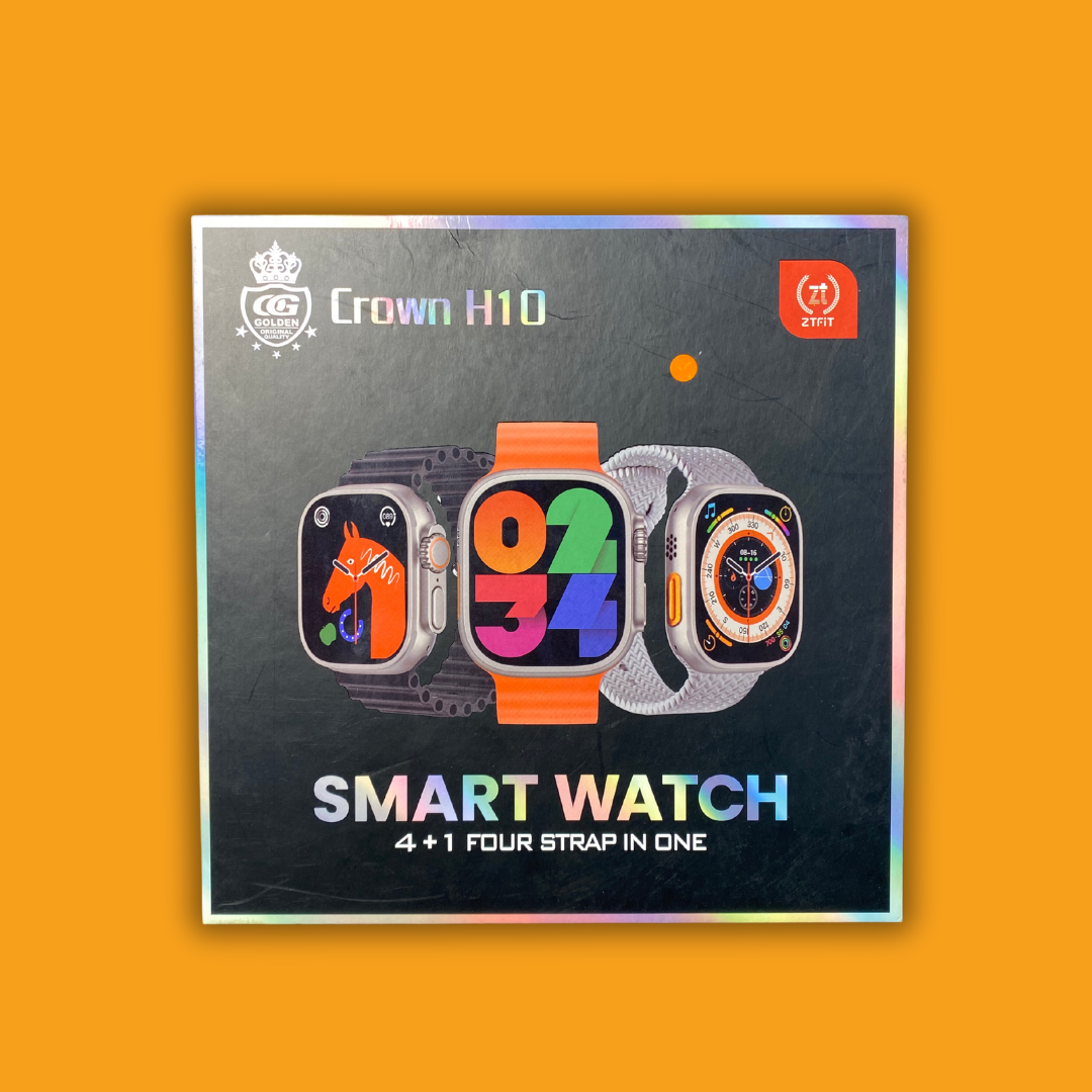 Crown H10 Smart Watch 4 in 1 Stripes Watch With Premium Quality