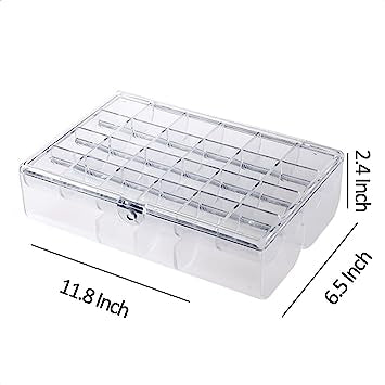 24 Grid Transparent Acrylic Jewelry Box organizer