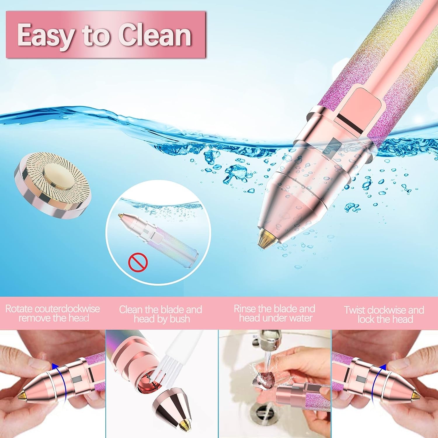 Flawless Hair Remover, Removes Facial Hair Instantly from Lips, Chin, Chicks.