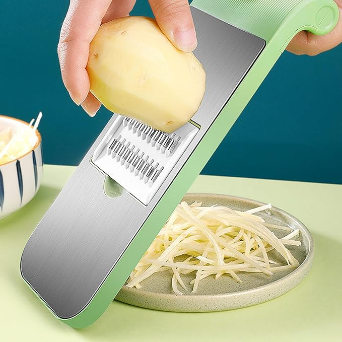 5 in 1 Mandolin Slicer, Multi-function Vegetable Cutter, Stainless Steel Food Slicer, Vegetable Peeler for Small Work in the Kitchen