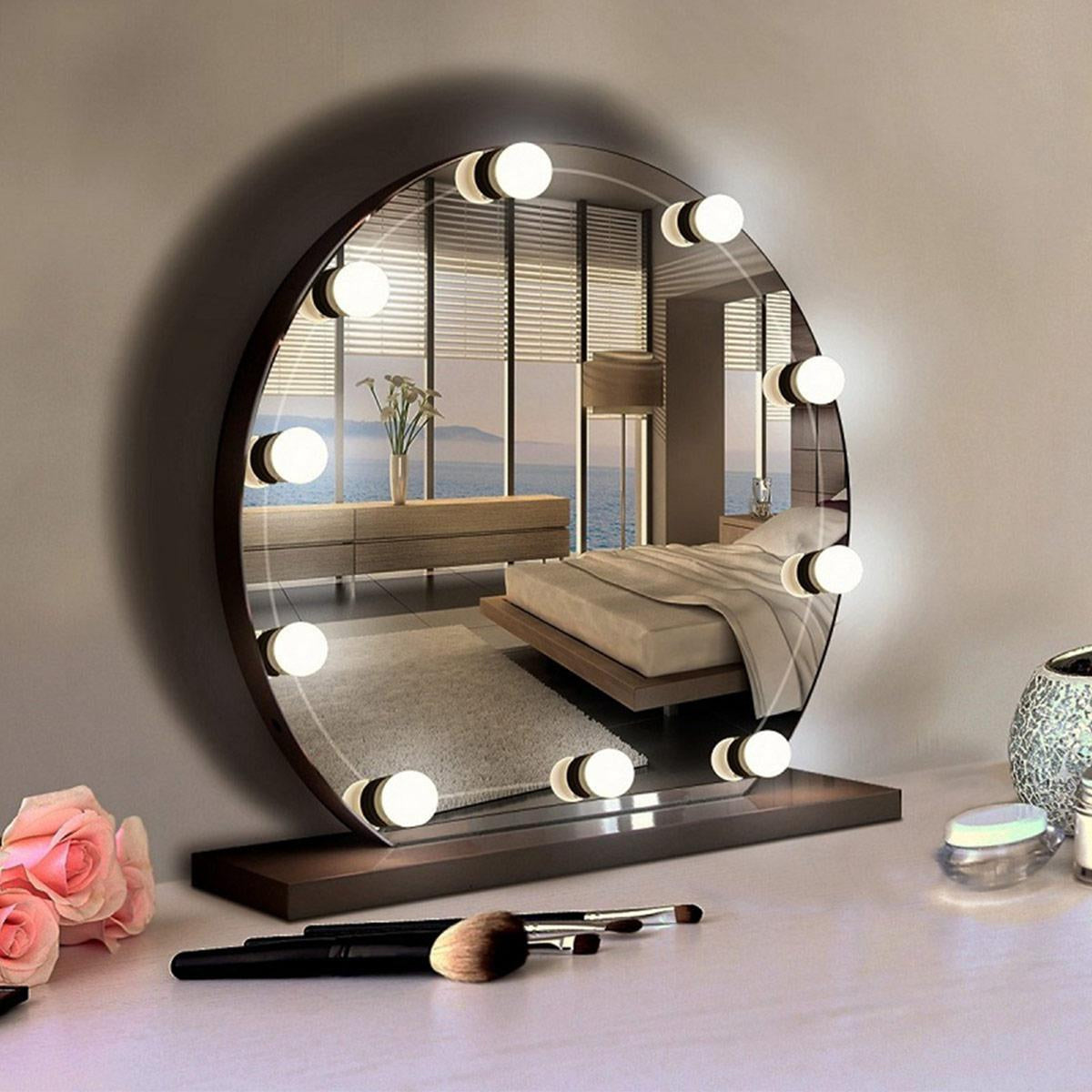 LED Vanity Mirror Lights | 3 Light Mode Led Bulbs for makeup Mirror Stand | 10 Bulbs