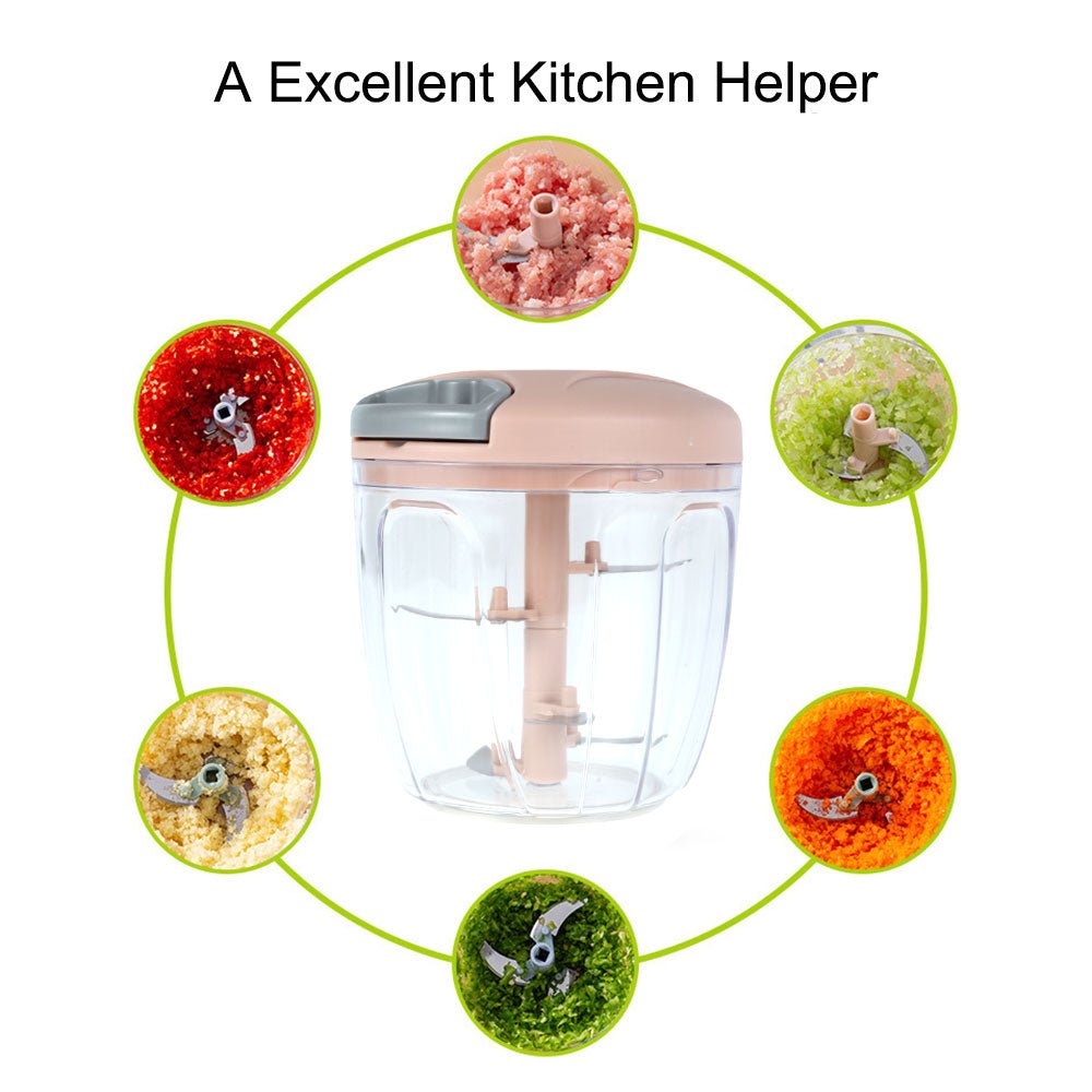 Manual Speedy Chopper & Vegetable Cutter - 5 Blade Chopper / Hand Chopper /Speedy Chopper Hand Pulled Type / Manual Chopper