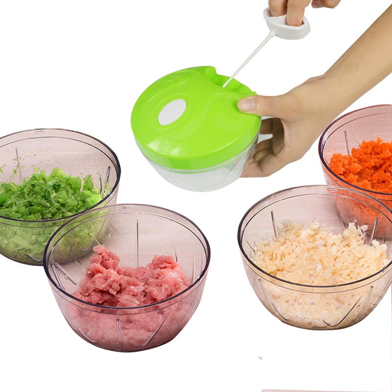 Mini Speedy Chopper Manual Hand Pull Vegetable & Meat Mini Turbo Cutter