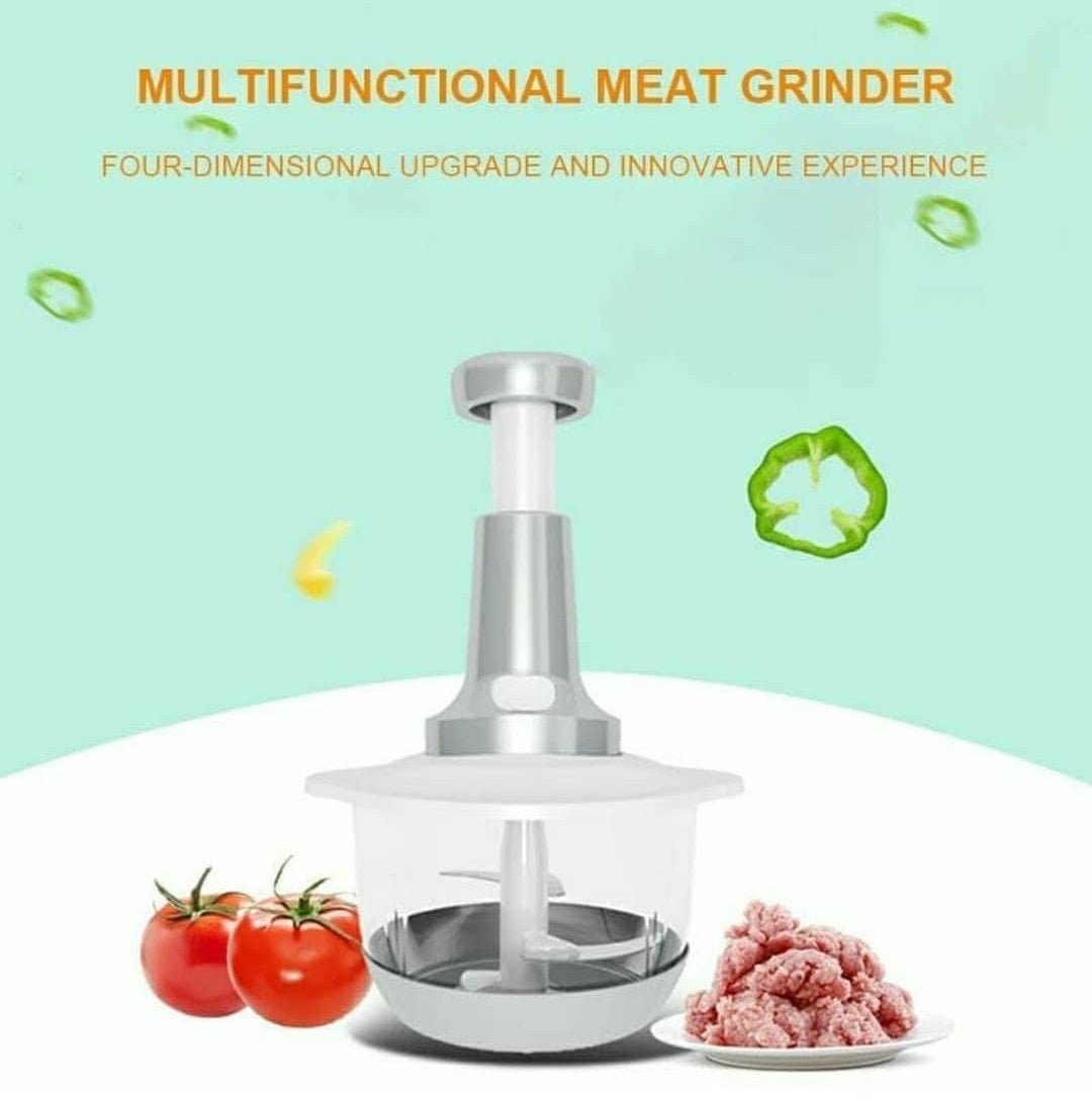 Multifunctional Manual Food Processor & Meat Grinder 2L 3-in-1 Household Manual Press Type Little Helper for Home Life